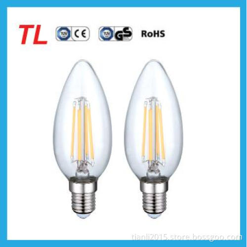 2700K 4w led filament candle e14